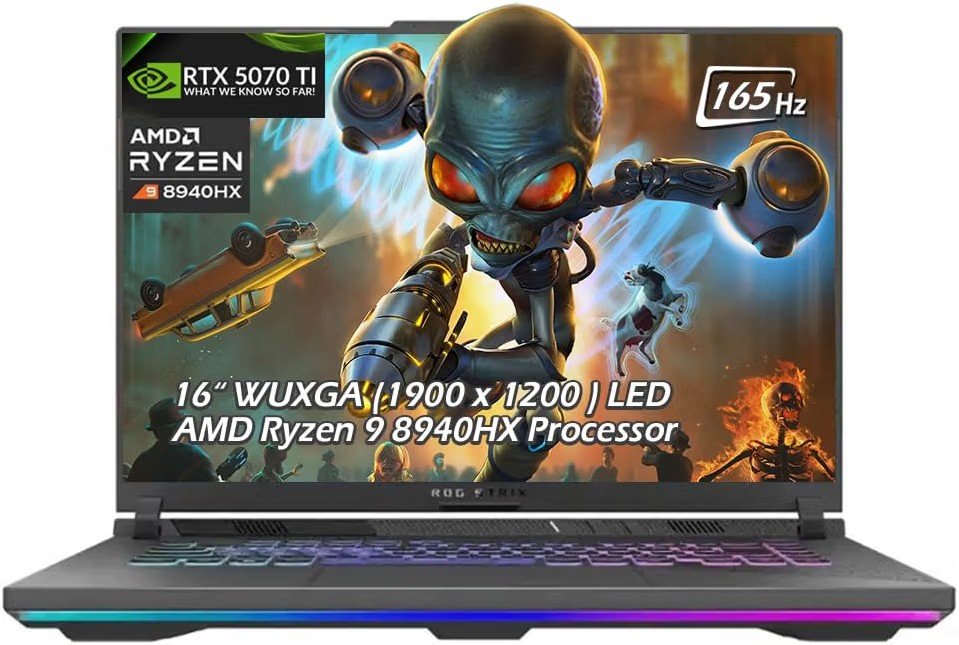 GALIMU Customized ASUS ROG Strix G16 Ryzen 9 8940HX RTX 5070 Ti gaming laptop main product image