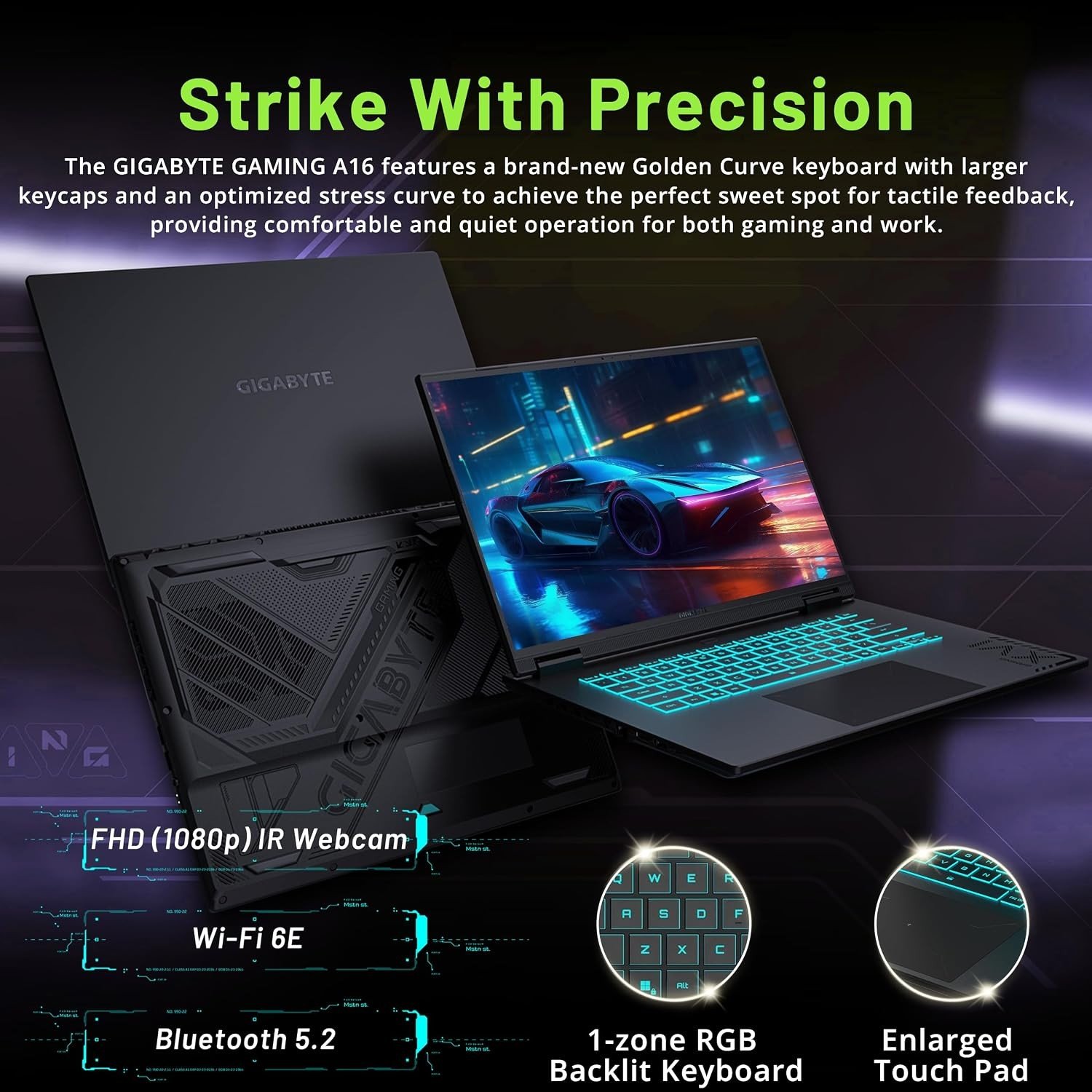 GIGABYTE A16 3VH gaming laptop