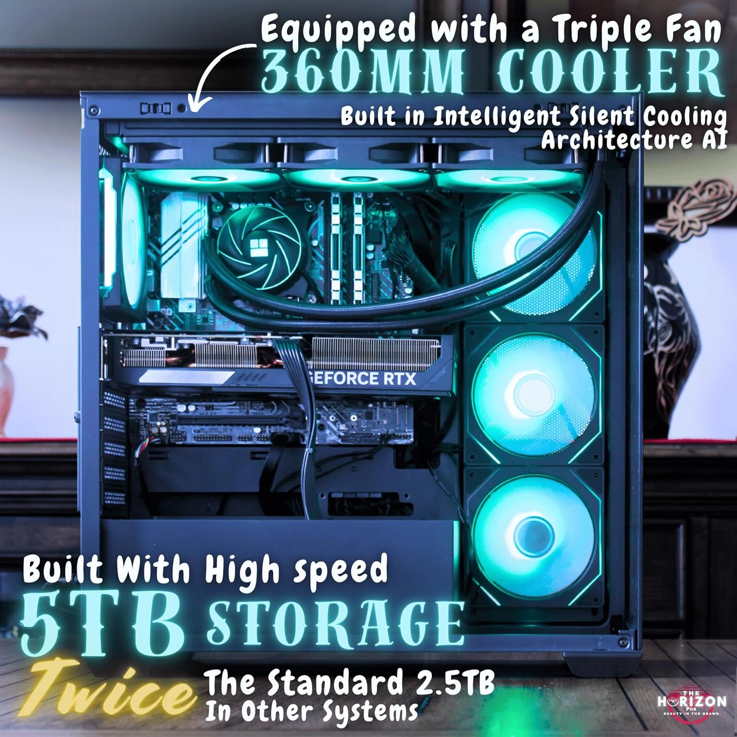 Horizon Autherium Dragon RGB gaming PC detail